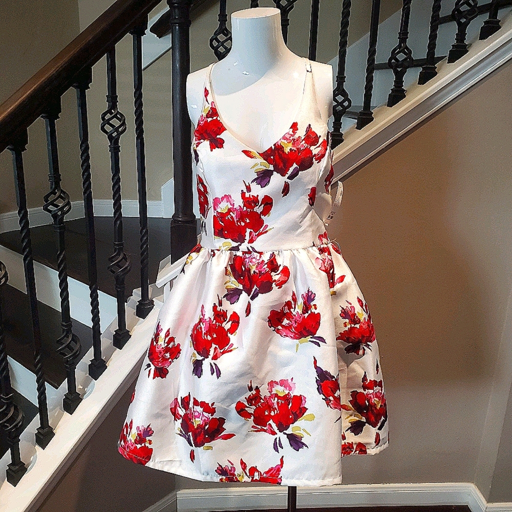 R wish 4 u floral spaghetti straps dress
